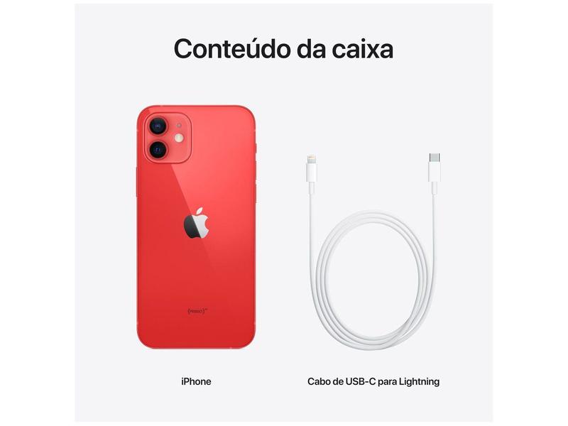 iPhone 12 Apple 128GB (PRODUCT)RED Tela 6,1” - Câm. Dupla 12MP iOS